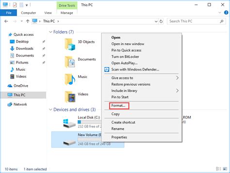 how to format glyph disk